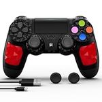 Controller for PS4 Wireless Controller Compatible with PS4/Pro/Slim/PC/iOS/Android/MacOS with 6-Axis Motion Sensor/3.5mm Audio Jack/Dual Vibration/Sensitive Touch Pad