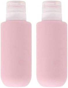 2Pcs Silicone Travel Bottles, 200ML Travel Bottle Containers, Refillable Toiletry Containers,Leak Proof Squeezable Portable Travel Bottles, Toiletries Containers for Cosmetic (Pink)