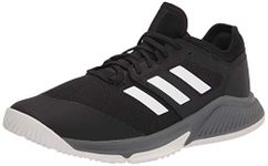 adidas Court Team Bounce Indoor Shoes Men's, Black/White/Grey, 13.5