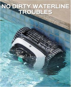 WYBOT C1 Cordless Robotic Pool Vacuum – 150min Runtime, 4-in-1 Wall & Waterline Cleaning, App Control, White