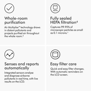 Dyson Purifier Hot+Cool HP10 – Air Purifier and Heater, Silver