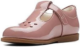 Clarks Drew Play Toddler Leather Shoes in Pink Patent Standard Fit Size 6.5