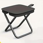 BLURISM Ultra-Light Portable Folding Chair for Camping, Outdoor Folding Chair for Fishing Non-Slip Padded Oxford Fabric Stool for Beach, Lightweight Folding Stool for Tent, Traveling Hiking (Black)