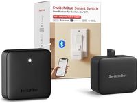 Switchbot Smart Switch Button Pusher (Bluetooth) – Fingerbot for Rocker Switch/One-Way Buttons, App Timer Control, No Wiring, Optional Hub Required for Voice/Remote, Black
