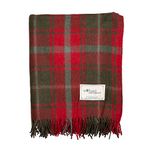 The Scotland Kilt Company Scottish Throw Large Wool Tartan Rug in Dark Maple - Warm Picnic Travel Blanket - 60 x 70”