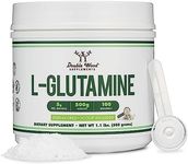 L Glutamine Powder 1.1lbs (100 Servings of 5 Grams Each - Third Party Tested L-Glutamine Powder) Unflavored, Keto, Vegan Friendly (with Scoop) for Exercise Endurance and Gut Health by Double Wood