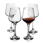 Wine Glasses Set of 4,Durable Red Wine Glasses for Bordeaux/Cabernet,Thick Resistant White Wine Glasses for Housewarming,Wedding,Anniversary,15oz