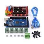 3D Printer Kit, 3D Printer RAMPS 1.4 Controller Board + MEGA2560 R3 + A4988 With Heat Sink USB Calbe Jumper Kit