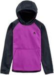 Burton Kids' Standard Crown Weatherproof Pullover Fleece, True Black/Vivid Viola, X-Large