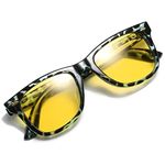 Myiaur Night Driving Anti Glare Glasses Yellow Polarized Lens for Foggy/Rainy/Cloudy/Nighttime - UV Protection