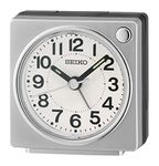 Seiko UK Limited - EU Alarm Clock, Grey & Black, Rectangular