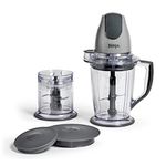 Ninja 400-Watt Blender/Food Processor for Frozen Blending, Chopping and Food Prep with 48-Ounce Pitcher and 16-Ounce Chopper Bowl (QB900B), Gray