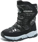 Boys Snow Boots Outdoor Waterproof Winter Kids Shoes Little Kid 3, Black