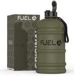 Fuel24 Jug - 2.2 Litre Water Bottle - Extra Strong Flex Material - Drop Proof, Pop or Straw Cap Options - 2.2L Large Gym Sports Bottle, BPA FREE