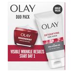 Olay Regenerist Advanced Anti Aging, Duo Pack, Cleanser 150 mL, Moisturizer 50 mL