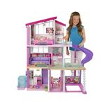 Barbie Dreamhouse, 3-Storey Barbie House with 8 Rooms Including Pool, Slide, Elevator, 70 Doll Accessories, Fully Furnished, Adult Assembly Required, Toys for Ages 3 and Up, One Toy House, GNH53