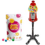 The Candery Gumball Machine - 15 Inch Candy Dispenser with Stand Durable Aluminum Frame- Includes 2lbs Bag of Gumballs for Gumball Machine - 2lb Bag - 0.62 Inch Gumballs - Kosher