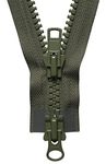 YKK Two Way Slider Zip, No. 566 Khaki, 76 cm Length