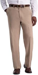 Haggar Men's Premium Comfort Dress Pant Classic Fit Reg. and Big & Tall Sizes, Medium Khaki, 36W x 29L