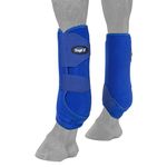 (Large, Blue/Royal) - Tough-1 Vented Sport Boots Rear