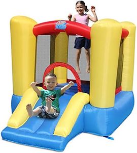 Action air Bounce House, 5x7 Foot Inflatable Bounce Castle with Blower, Kids Mini Bouncy House for Outdoor and Indoor, Durable Sewn with Extra Thick Material, Idea for Kids 3-4 Yrs Old (9309Y)