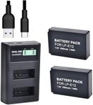 QUMOX 2-Pack LP-E12 Battery Pack an