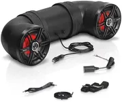 Sound Storm Laboratories BTB6L ATV UTV Weatherproof Sound System - 6.5 Inch Speakers, 1 Inch Tweeters, Amplified, Bluetooth, Aux-In, Multi Color Illumination, Easy Installation for 12 Volt Vehicles