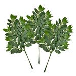 FUNORNAM 12Pcs Italian Ruscus Greenery Stems Artificial Silk Greenery Leaves Garland Vines Hanging Spray for DIY Wedding Arch Bouquet Filler Table Centerpieces Home Indoor Decor