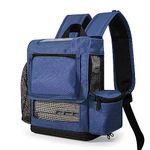 O2TOTES USA Premium Lightweight Carrier for Inogen One G5 Oxygen Concentrator, Portable Oxygen Backpack (Navy Blue)