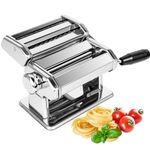 Pasta Maker Machine, 7 Adjustable Thickness Settings Pasta Maker, 150 Roller Noodle Maker with Hand Crank and Instructions, Perfect for Spaghetti, Fettuccini, Lasagna or Dumpling Skin