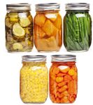 ZEPOLI - 500 ml Wide Mouth Mason Jar Glass Jars with Metal Airtight Lids for Meal Prep, Food Storage, Canning, Drinking, Overnight Oats, Jelly, Dry Food, Spices (5 PACK)