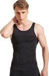 RUBS Festive Gifts Slimming Tummy Tucker Slim & Lift Body Shaper Vest/Men's Undershirt Vest to Look Slim Instantly (Small,Black)