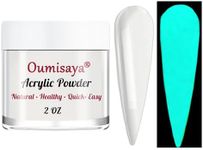 Glow in the dark Clear Acrylic Nail Powder 2OZ Semi-Transparent Top Coat Powder for nail arts (AP058)