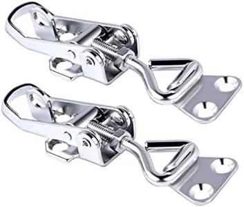 2Pcs 316 Stainless Steel Toggle Latch Clamp Marine Cabinet Boxes Lever Handle Toggle Catch Latch Lock Clamp Hasp
