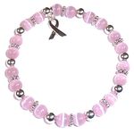 Hidden Hollow Beads Cancer Awareness Beaded Stretch Bracelet, Will Fit Most Wrists, Show support or Wear in Memory, Comes Packaged., Stretch, Glass