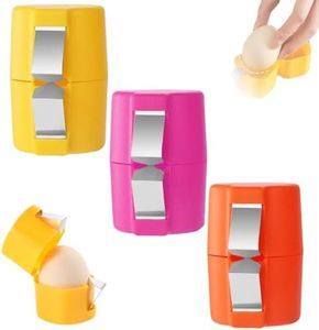 Egg Shell Opener, 2026 New Upgrade Multifunctional Handheld Egg Opener for Hard Boiled Eggs, Stainless Steel Eggshell Breaker Egg Shell Cutter Kitchen Gadgets (3color, 3pack)