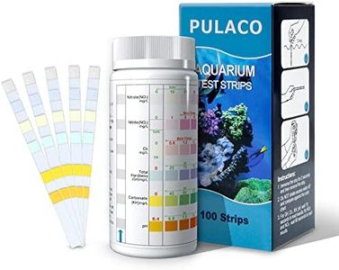 PULACO Aquarium Fish Tank Test Strips (6 in 1)100 Count for Fresh Water and Salt Water