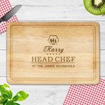 Personalised Chopping Board | Cheese Board | Oak Wooden Cutting Board - Wedding Gift Laser Engraved Housewarming Gift, Custom Anniversary, Mothers Day Gift for Couples & Families (Head Chef)