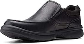 Clarks Mens Loafer, Black Black Tumbled Leather, 9 US