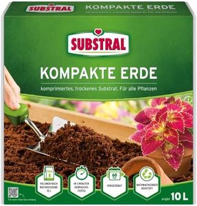 Substral Earth for flowers, compact coconut soil for all plants, in practical bag, 10 l