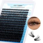 GEMERRY Lash Clusters C/D Curl 280pcs Cluster Lashes 40D/60D/80D Fluffy Cluster Lashes Mixed Tray DIY Lash Extensions Long Volume Eyelash Extension Eyelash Clusters Mink Cat Eye Lashes (80D-C-8-16mm)