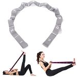 JJunLiM Loops Exercise Bands Kids Adult Latin Bands 15-20 kg Expander Pilates Yoga Stretch Resistance Bands Fitness Elastic Dance Training Bands Gymnastics Exercise Bands Workout (Gray 125 * 4cm)