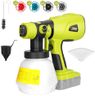 Paint Sprayer for Ryobi ONE+ 18V Li-ion Ni-Cad Ni-Mh Battery, HVLP Spray Paint Gun with Brushless Motor and Copper Nozzle, 200W Cordless Paint Sparyer for Home Interior and Exterior, House Painting
