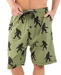 Lazy One Pajama Shorts for Men, Men's Pajama Bottoms, Sleepwear, Bigfoot, Medium