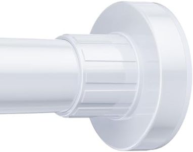 Ausemku Shower Curtain Rod 32-94 Inch Adjustable - 1 Inch Diameter Heavy Duty No drill Spring Tension Shower Rod, Non-Slip Rustproof Telescopic Rod for Bathroom, White