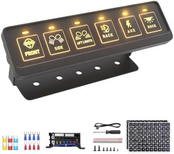 FLY KAN 6 Gang Multifunction Switch Panel, Wireless Remote Control Offroad Light Switch Panel Waterproof Universal Circuit IC Control System Switch Pod for 12V-24V Truck SUV ATV UTV Car etc.