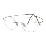 Eyekepper Titanium Rimless Round Circle Eyeglasses Silver