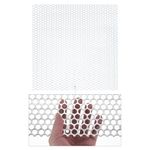 PATIKIL 19.7" x 19.7" 304 Stainless Steel Perforated Sheet, 0.39" Hole 19GA Expanded Metal Mesh Plate Screen Decorative Meshes for Ventilation Grill Smoking