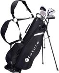 Future Junior Golf Set - Right Handed - Stainless Heads & Composite Shafts (150-170 cm (14-16 Years), Black)