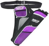 SHENG-RUI Archery Arrow Quiver Holder, 3-Tubes Hip Quiver Arrow Bag with Adjustable Belt for Youth & Adults Arrows Hunting Target Practicing